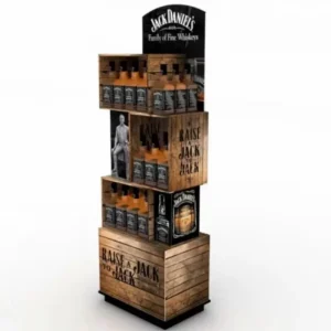 Tiered Wooden Retail Display Stand with Detachable Countertop Riser for Boutique Stores and Craft Shows