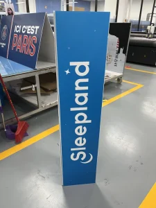 TongJie Factory Direct Triangle Pop up Sign Foldable Custom Dimension Windproof Oxford Bag for Brand Exhibition Party