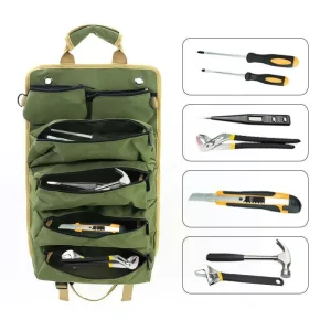 Tool Bag for Craftsmen Electricians Large Capacity Tool Bag with 2 Removable Pockets and 4 Zip Pockets Portable Bag for Tools