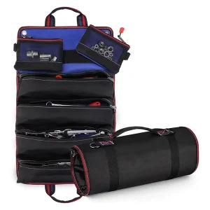 Tool Bag for Craftsmen Electricians Large Capacity Tool Bag with 2 Removable Pockets and 4 Zip Pockets Portable Bag for Tools