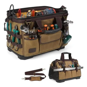 Tool BoxDurable Canvas Electrician Tool Bag 30L Portable Storage Organizer for Heavy Duty Use