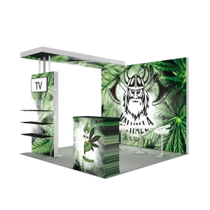 Tool Free Aluminum SEG LED Backlit Wall Shelf Display Pillar Arch Light Box Exhibition Booth