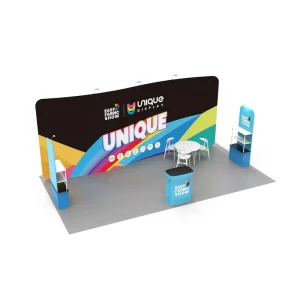 Tool Free Foldable Portable Aluminum Alloy Custom Tension Fabric Backdrop Exhibition & Trade Show Booth Display Stand