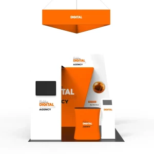 Tool-Free Trade Show Booth 10x10ft Stretch Fabric Aluminum Display Stand