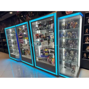 Toy Store Glass Display Cabinet with Shelves and Flash Light