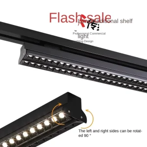 Track Spotlight LED Fill Light Aluminum COB CRI90 Surface Mounted Sliding Rail Type Long Strip Adjustable Angle Light