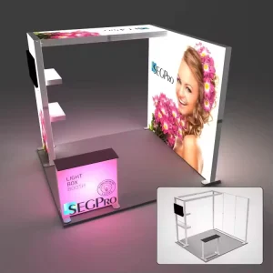 Trade Fair Rectangular Aluminum Alloy Double-Sided Portable White-Frame Advertising Light Box