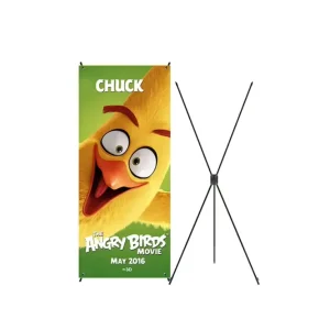 Trade Show Advertising X Banner Stand with 60 x 160 cm and 80 x 180 cm Display Sizes