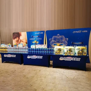 Trade Show Backdrop Booth Display Stand with Tension Fabric Straight Pop-up Frame