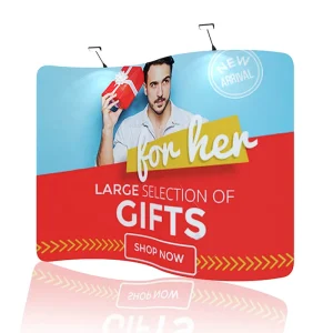 Trade Show Backdrop Booth Wall Straight or Curved Stretch Banner Stand Frame Tension Fabric Pop-Up Display Stand