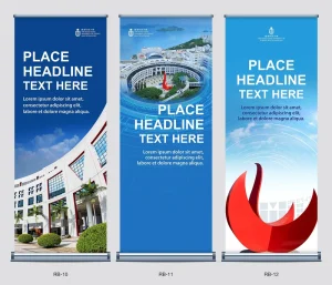 Trade Show Display Aluminum Wide-Base Roll-Up Banner Stand