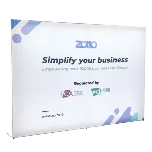 Trade Show Exhibition Illuminated Stretch Fabric Polyester Backdrop Stand Straight Tension Fabric Display with Light