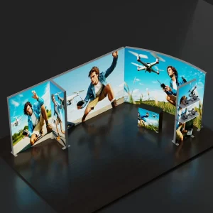 Trade Show LED Light Box Display Rack Backdrop for Exhibitions