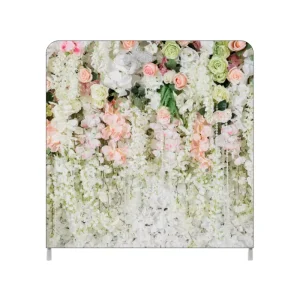 Trade Show Photo Booth Backdrop with Pillow Case Cover and Tension Fabric Tube Display