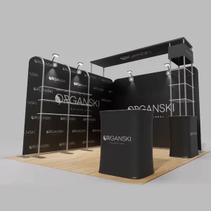 Trade Show Pop-Up Display Booth Curved Banner Stand Tension Fabric Backdrop