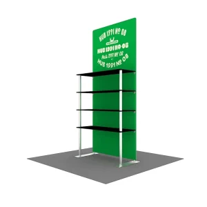 Trade Show Portable Light Weight 3 Shelves Floor Standing Display Rack