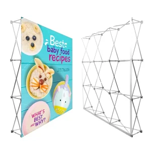 Tradeshow Backdrop Banner Display Stretch Fabric Pop up Stand with Printing Banner
