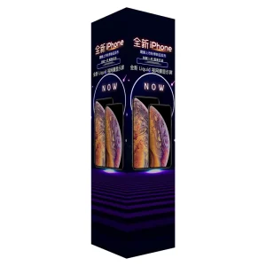Tradeshow Tower Aluminum Frame Polyester Fabric Customizable Color Square Display Stand Banner Exhibition Booth Portable Durable