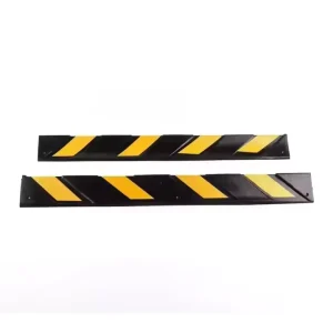 Traffic Safety Warning Strip Reflective Rubber Corner Guard Anti-Collision Strip Black Yellow