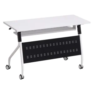 Training Negotiation Metal Table Frame Folding Adult Study Table Chair for Training School Movable Multi purpose Folding Desk