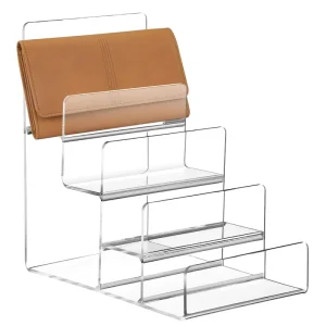 Transparent Acrylic Desktop Display Cabinet and Shelf for Books and Cosmetics