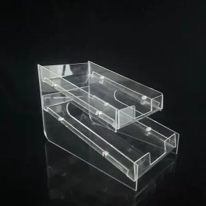 Transparent Acrylic Double-Layer Display Rack for Snacks, Chocolate, Milk Tea, and Coffee