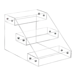 Transparent Acrylic Perfume and Cosmetics Organizer Desktop Multi-Layer Trapezoidal Display Rack