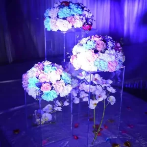 Transparent Acrylic Pillar Wedding Decorative Square Columns