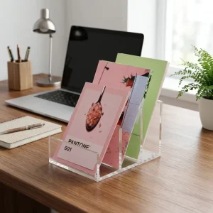 Transparent Acrylic Storage Rack Book Display Rack Organizer Stand