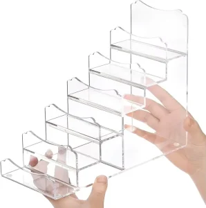 Transparent Acrylic Vertical Tube Display Stand for Wallets and Glasses