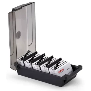 Transparent Desktop Business Card Holder 500 Sheets Plastic Business Name Card Case Countertop Display Stand