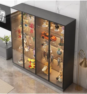 Transparent Gift Display Shelf Cabinet with Light Strip