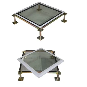 Transparent Glass Raised Flooring for Exhibition Rooms
