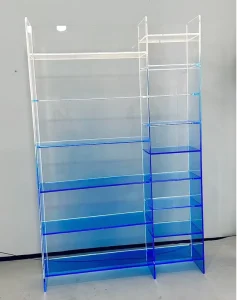 Transparent Gradient LED Acrylic Display Rack for Beauty Bags