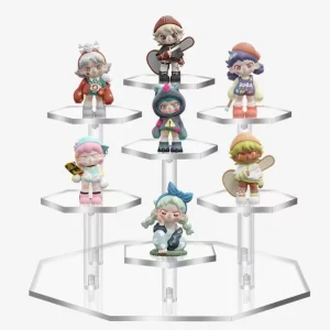 Transparent Ladder Acrylic Display Rack for Beverages, Perfume, Makeup, and Desserts