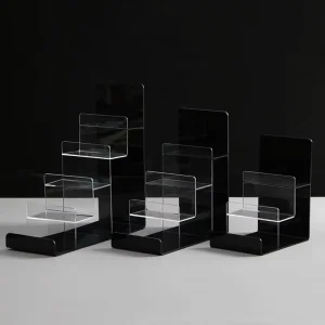 Transparent Multi-Tier Acrylic Display Rack for Men’s and Women’s Bags