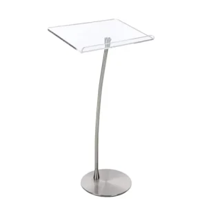 Transparent Plexiglass Acrylic Lectern Podium with Steel Stand for Schools and Churches