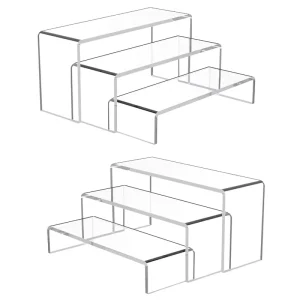 Transparent Thickened Acrylic U-Shaped Heightening Rack for Dessert Tables, Figures, and Perfume