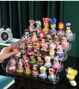 Transparent Trapezoidal Multi-Layer Acrylic Storage Rack