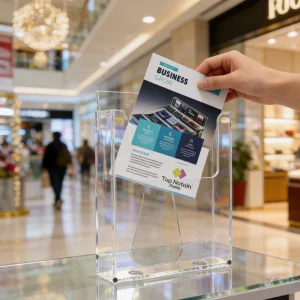 Transparent Wall-Mounted Acrylic Office File Display Storage Rack
