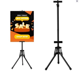 Triangle Extendable Mobile Floor Poster Stand