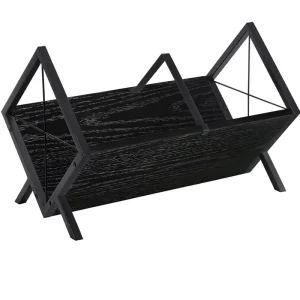 Triangular Lightweight Wood Vinyl Record Holder Quick Assembly Retro Style Storage Rack