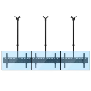 Triple TV Ceiling Mount Bracket for 30-60 Inch LED LCD OLED Displays, up to 260 lbs, CM 300C