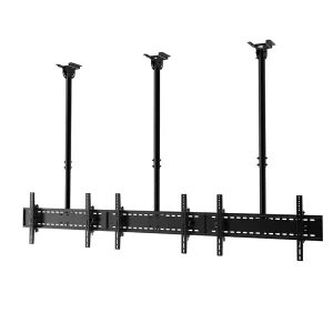 Triple TV Ceiling Tilt Mount Bracket Steel Fits Most LED LCD OLED Displays 30 60 Inches up to 260 Lbs (CM 300C)