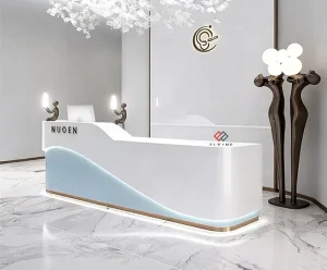 Two-Person Reception Desk for Office, Juice Bar, or Bank