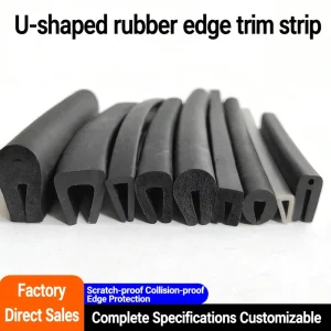 U-Shaped One-Port Rubber-Sealed Distribution Box Cabinet Sheet Metal Protective Edge-Wrapping Strip Anti-Collision