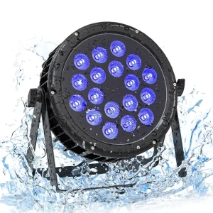 US Stock IP65 Waterproof LED Par Lights 18X10W RGBW Stage Lights DMX512 Outdoor Par Lights For DJ Wedding Club KTV Show