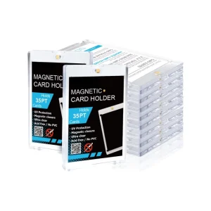 UV-Protected 35pt Magnetic Baseball and Trading Card Case, 3-Pack