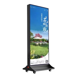 UV3P Outdoor Double-Sided Cloth LED Lightbox Billboard Charging Vertical Floor Display