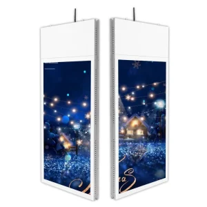 Ultra Slim High Brightness DoubleSided Window Display Screen Shop Window Ceiling Hanging Digital Advertising for Shop Store
